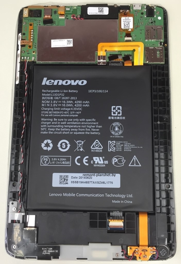 разборка планшета Lenovo IdeaTab А8-50 A5500